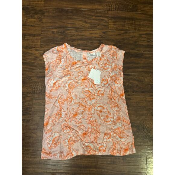 Cynthia Rowley 100% Linen Short Sleeve Top Blouse Orange Sz:S - Picture 1 of 7